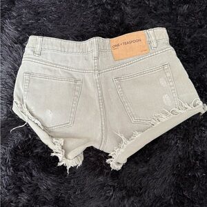 Army green one teaspoon shorts